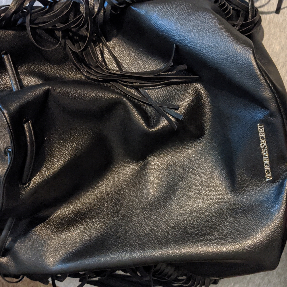 Victoria secret vs leather drawstring shoulder bag